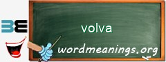 WordMeaning blackboard for volva